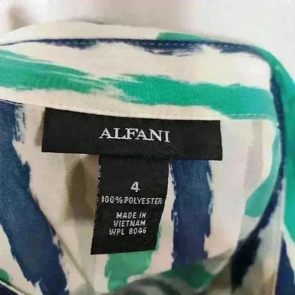 Alfani women's geometric collared shift dress size 4 - Picture 4 of 8